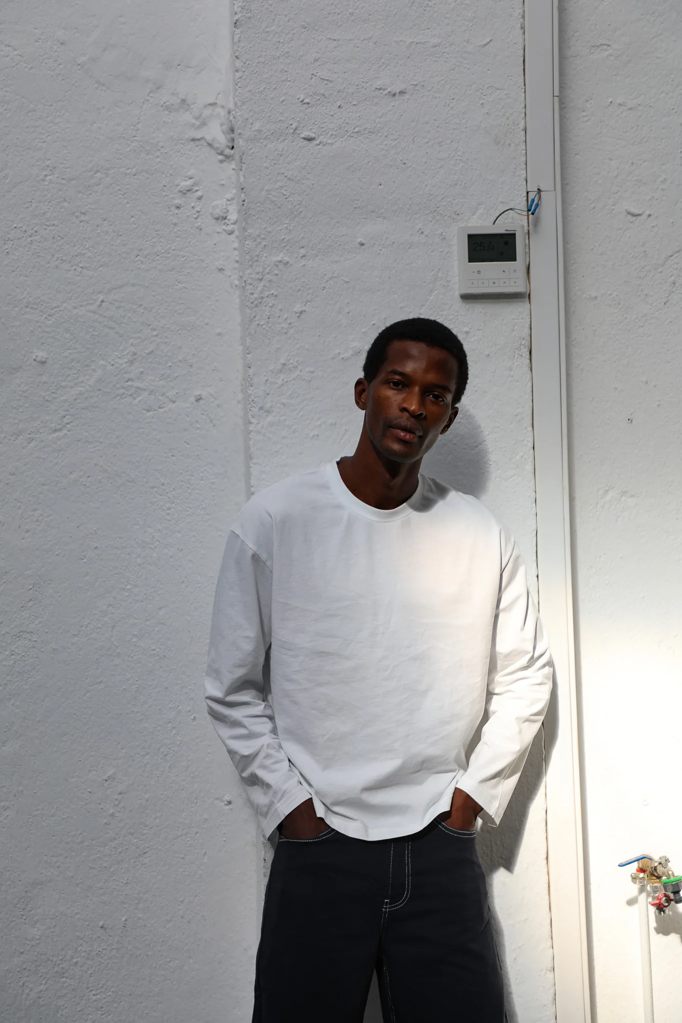 Soft Modern Long Trendy T-Shirt White - Image 6