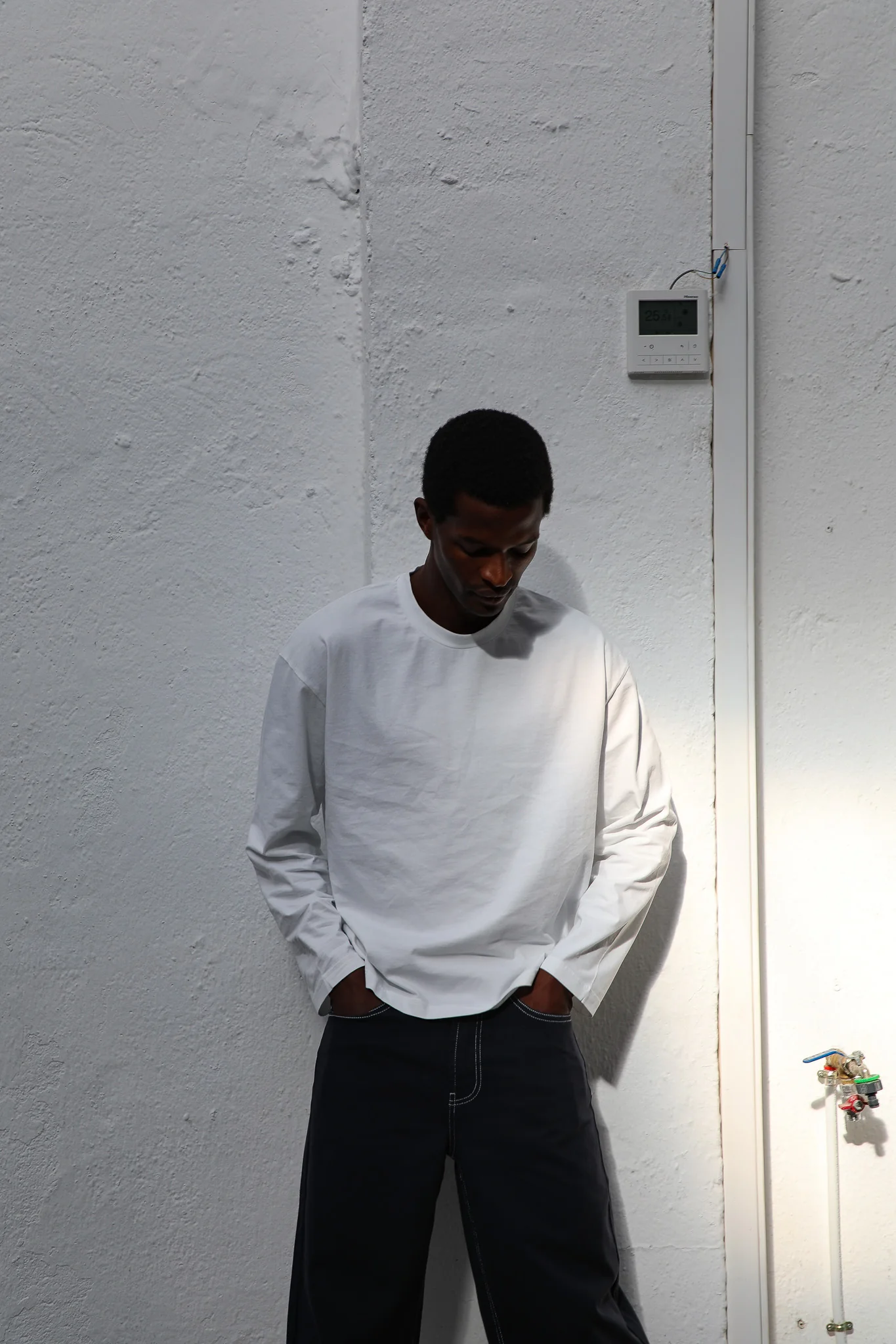 Soft Modern Long Trendy T-Shirt White - Image 7