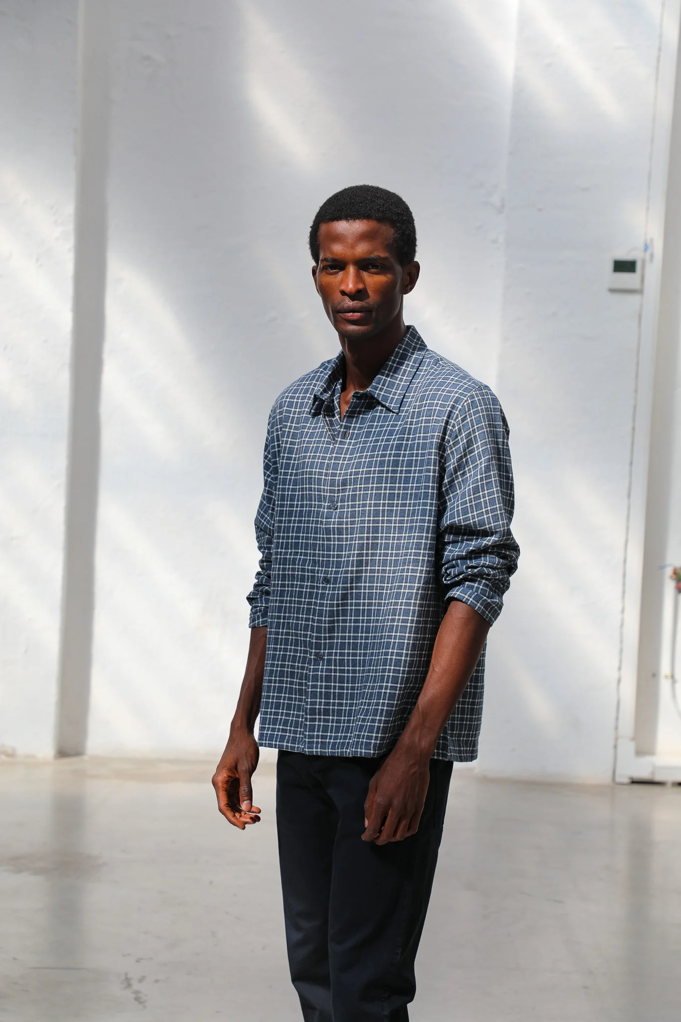 Square Modern Shirt Blue & White - Image 6