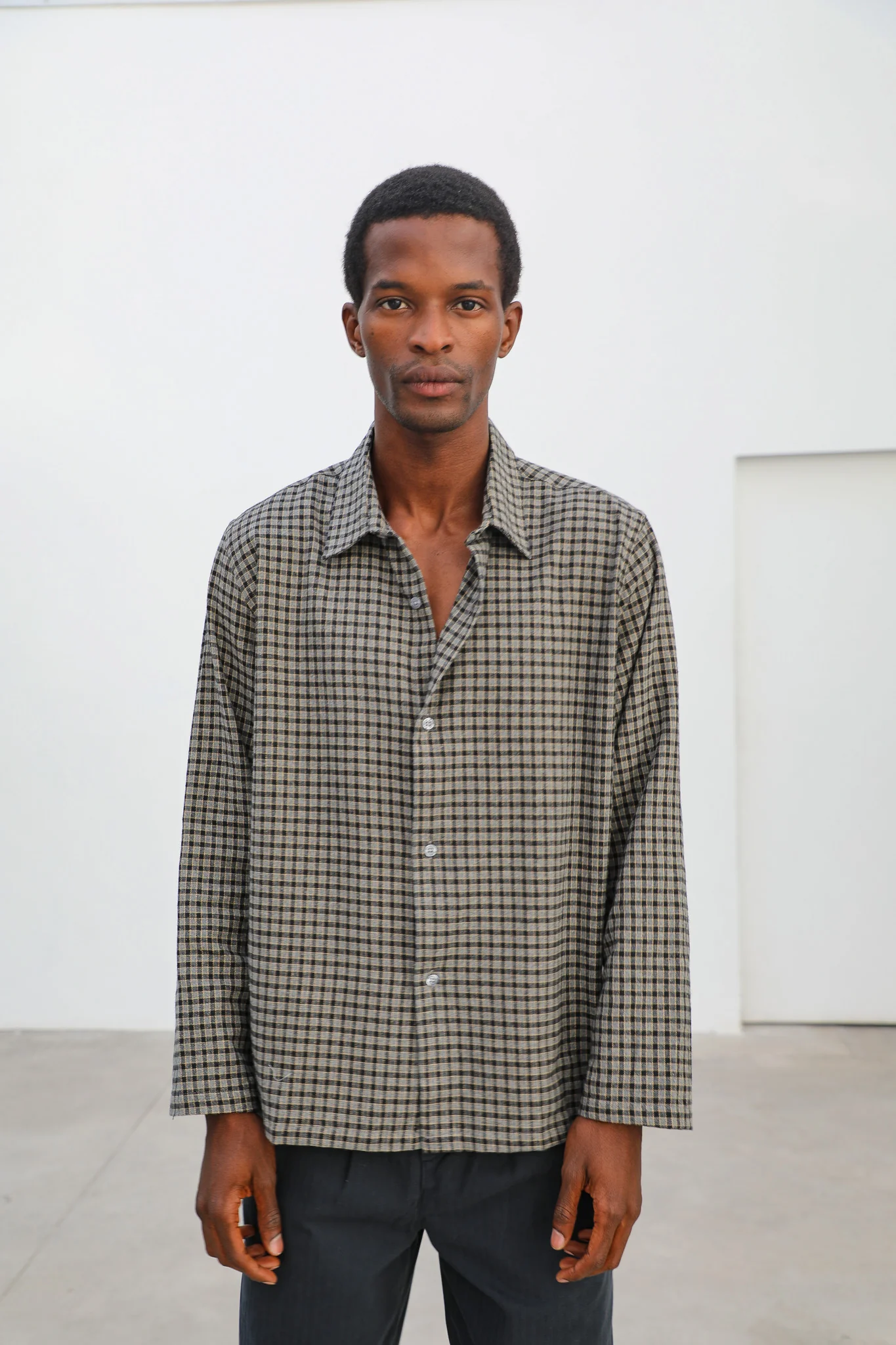 LIMITED EDITION - Square Modern Shirt Grey & Yellow - Image 3