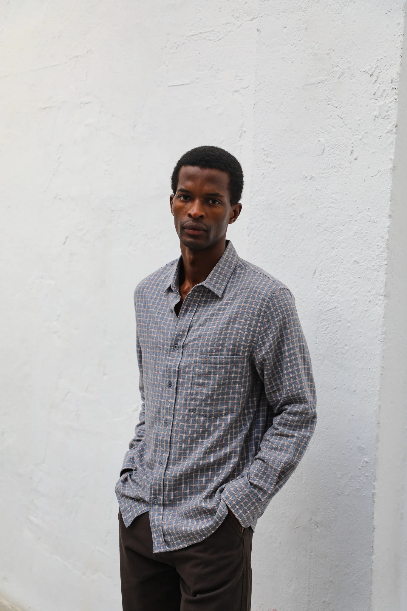 Square Shirt Grey & Orange - Image 3