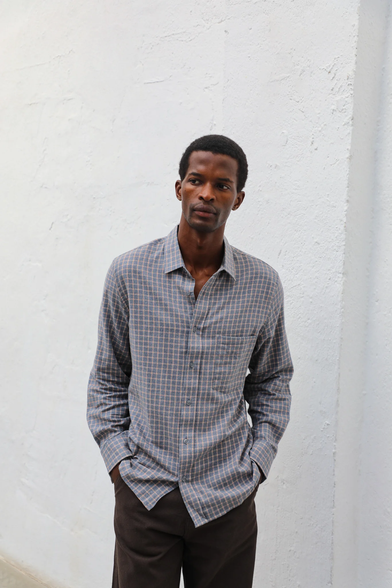 Square Shirt Grey & Orange - Image 5