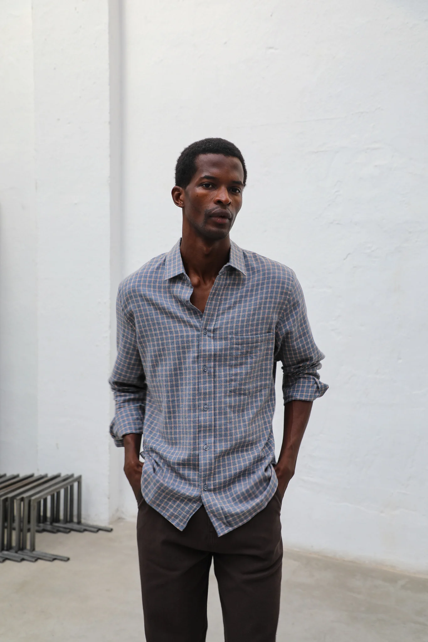 Square Shirt Grey & Orange - Image 7