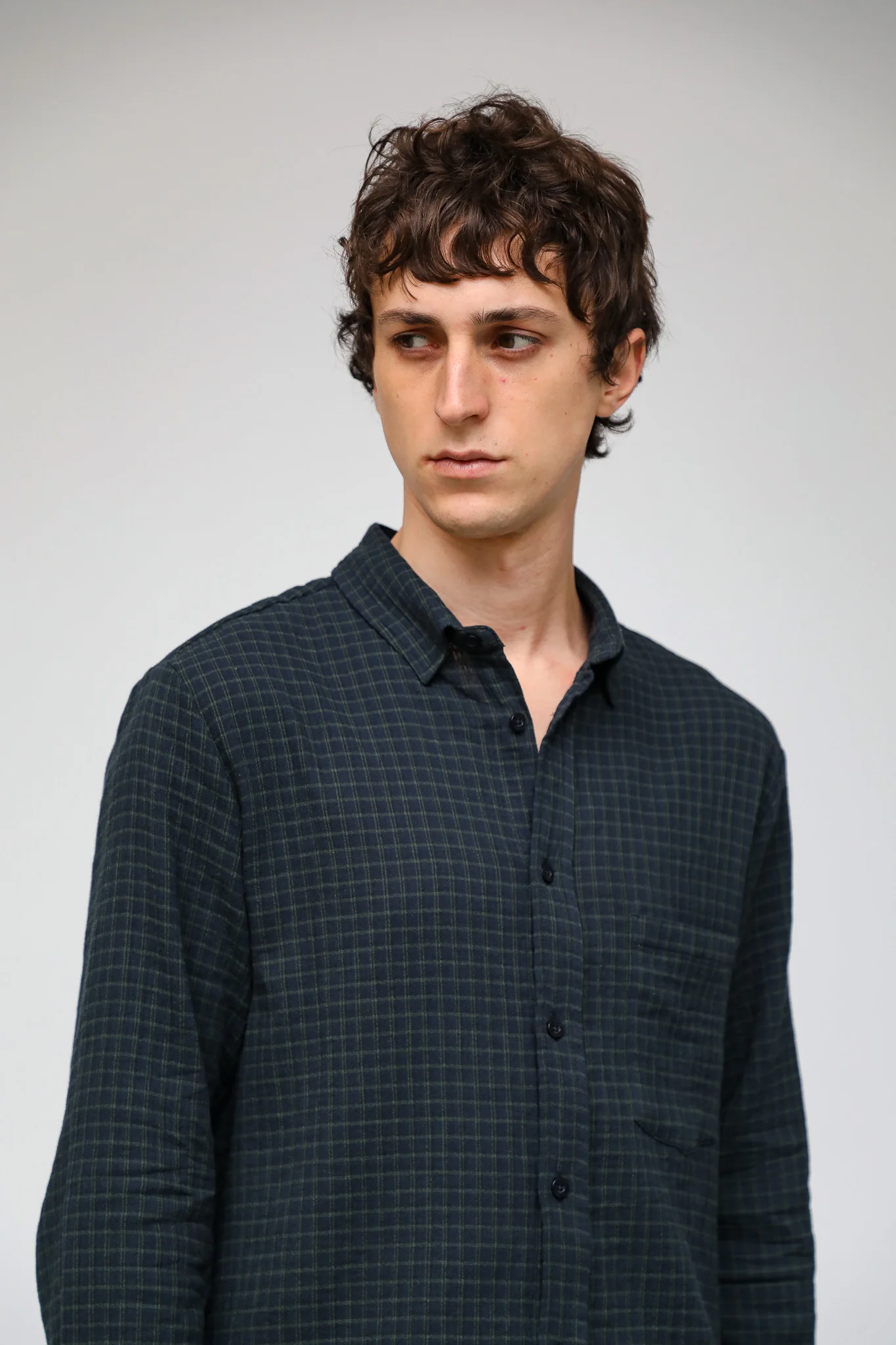 Square Shirt Navy & Green - Image 4