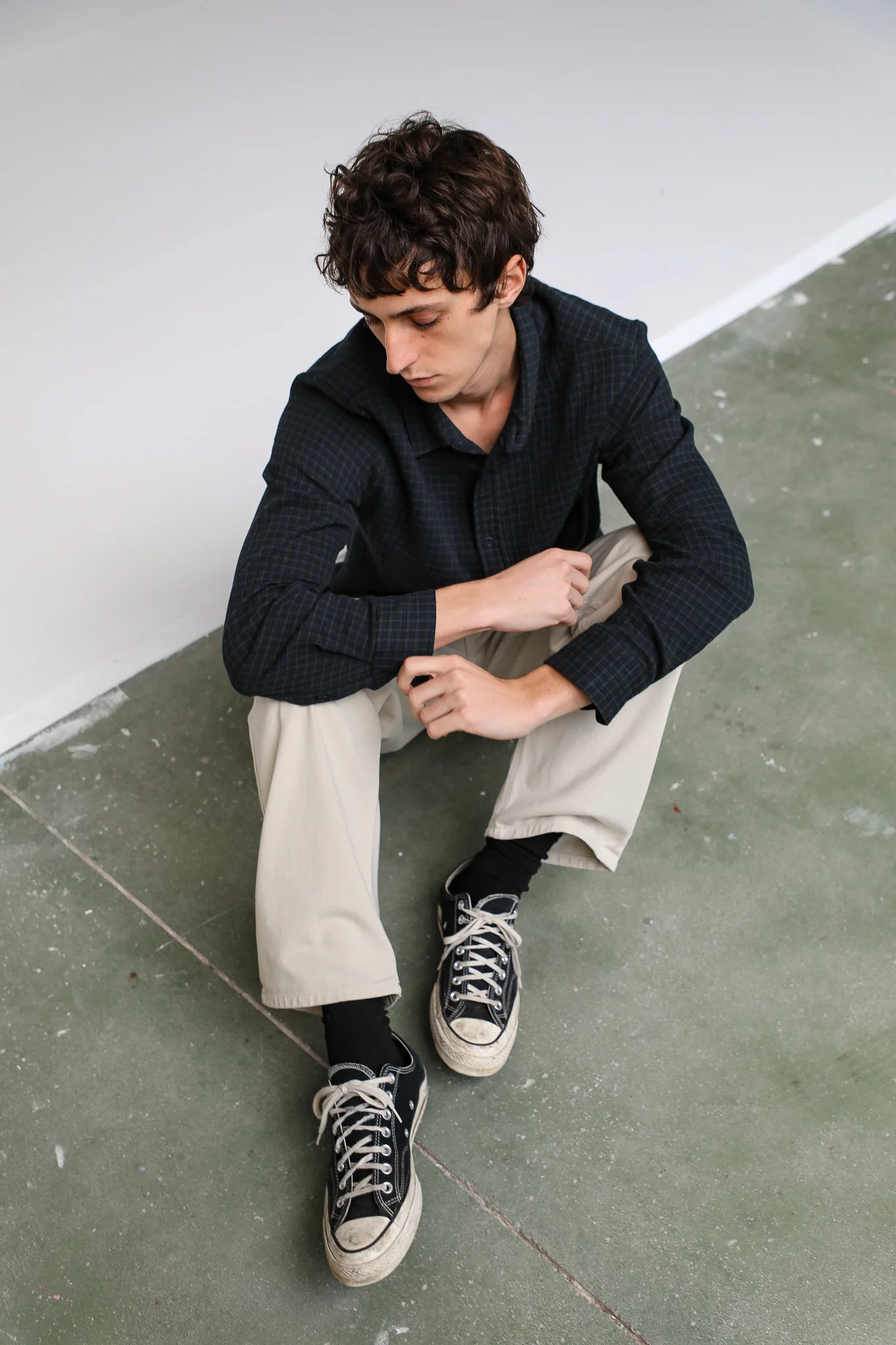 Square Shirt Navy & Green - Image 5