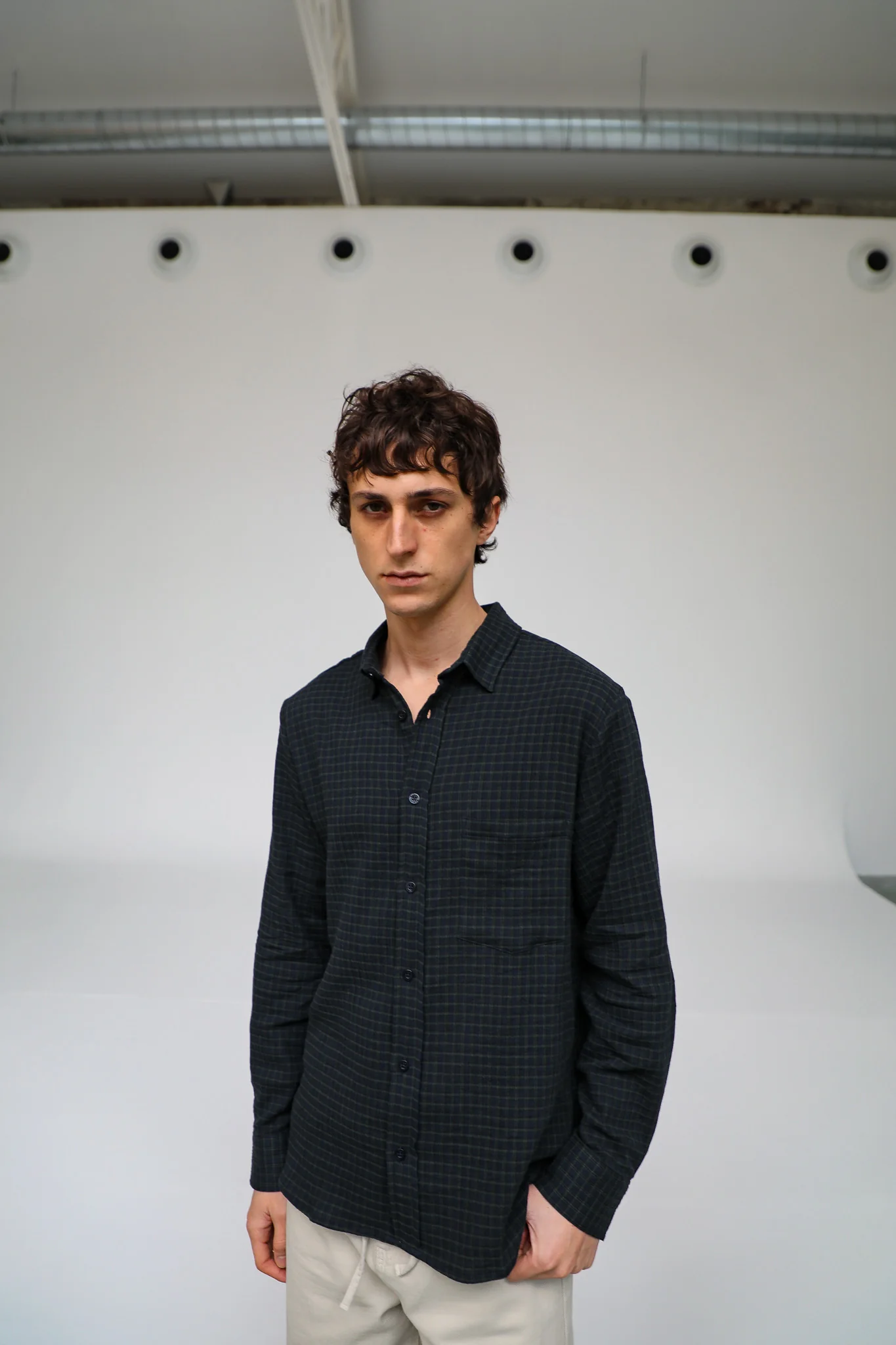 Square Shirt Navy & Green - Image 6