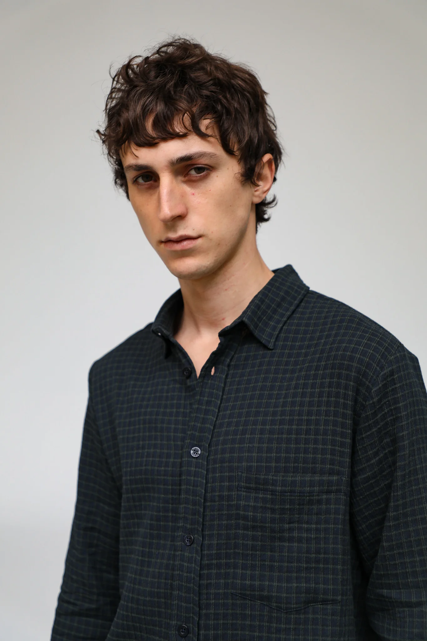 Square Shirt Navy & Green - Image 7