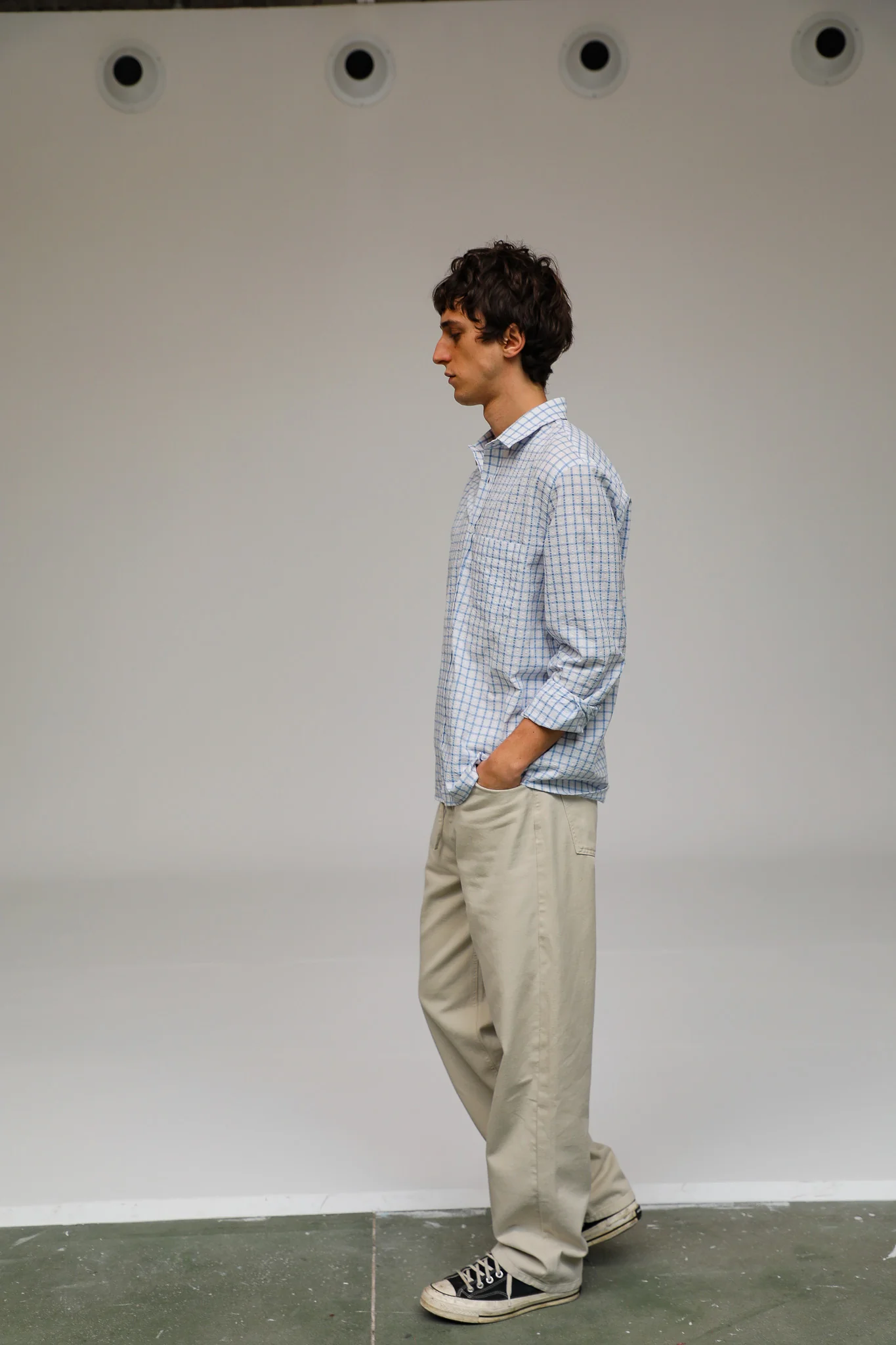 Square Shirt White & Blue - Image 12