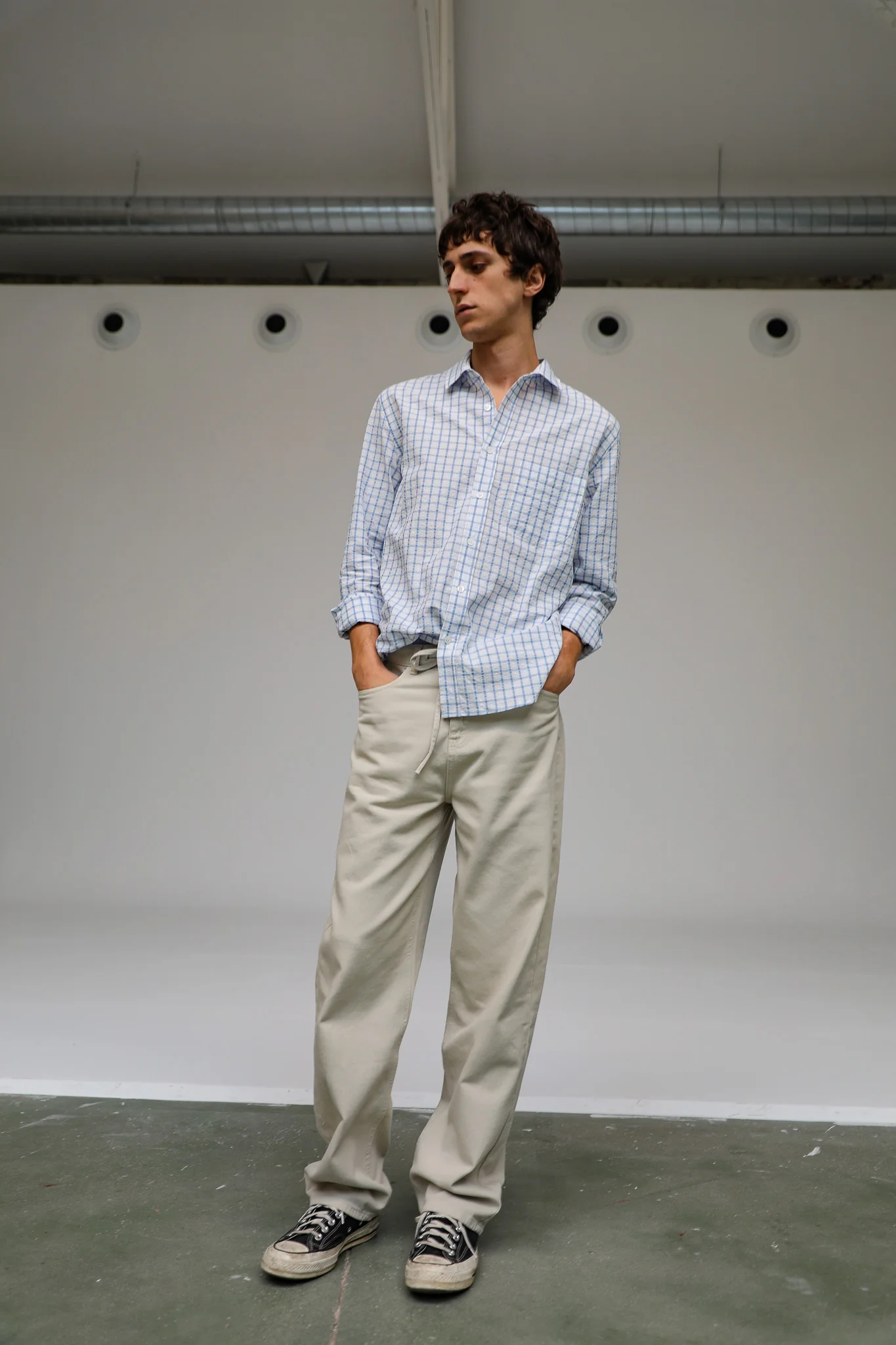 Square Shirt White & Blue - Image 4