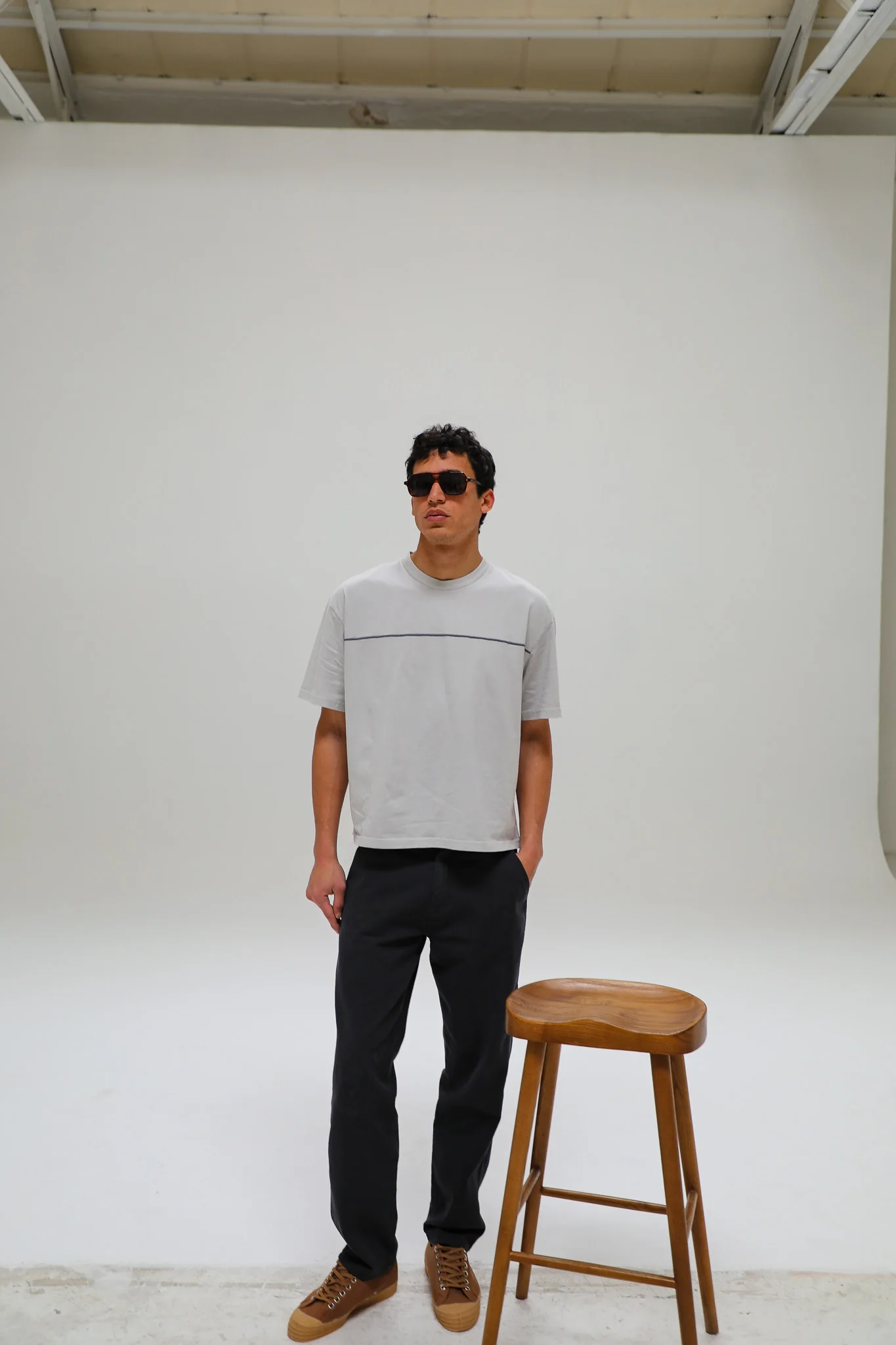 Trendy Grey Embroidered Detail T-Shirt - Image 6