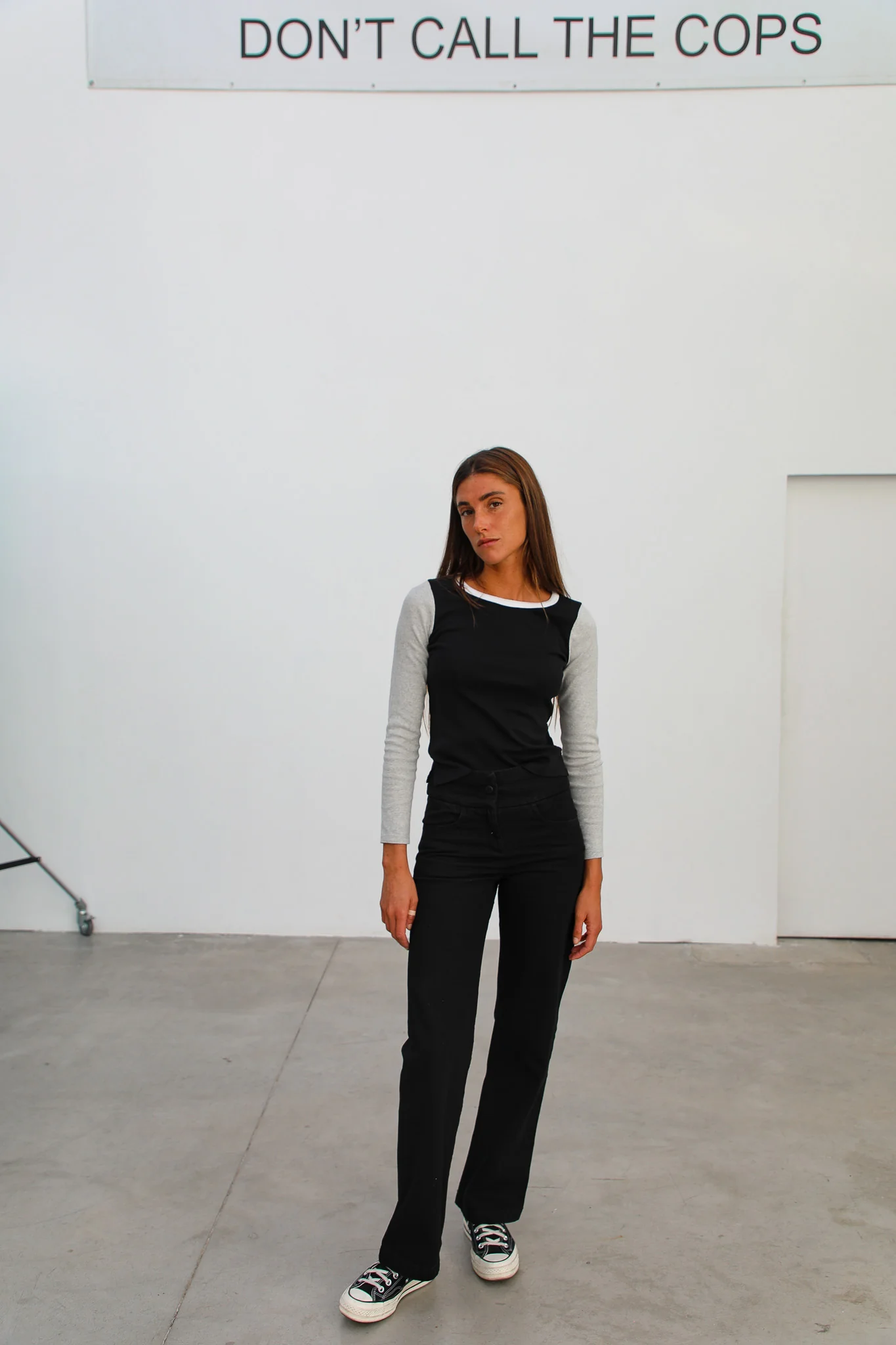 Triple Tone Long T-Shirt Black - Image 4