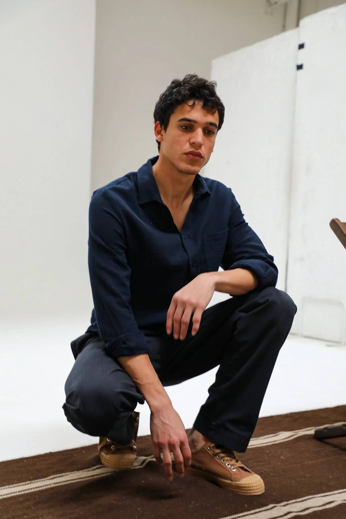 Vintage Shirt Navy Blue - Image 3